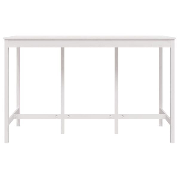 vidaXL Bar Table White 180x80x110 cm Solid Wood Pine