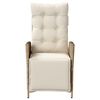 vidaXL Reclining Garden Chairs 2 pcs with Footrest Beige Poly Rattan