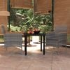 vidaXL 3 Piece Outdoor Dining Set with Cushions Grey and Black
