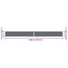 vidaXL Retractable Side Awning Anthracite 117x1200 cm