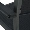 vidaXL 3 Piece Garden Dining Set Black