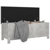 vidaXL Storage Box with Cushion Concrete Grey 105x40x45 cm
