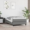vidaXL Bed Frame without Mattress Dark Grey Twin Fabric (US Only)