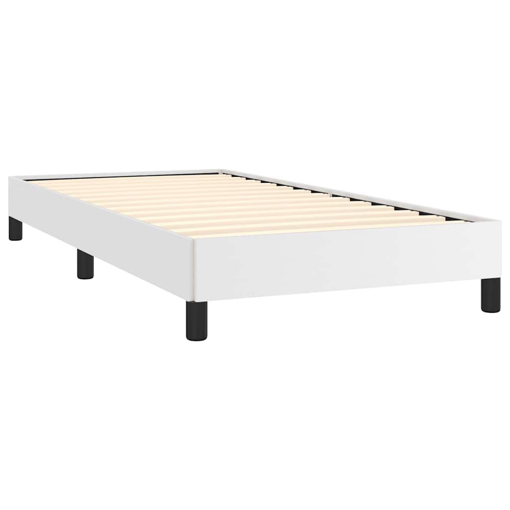 vidaXL Bed Frame without Mattress White 100x203 cm Twin XL Faux Leather