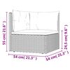 vidaXL 9 Piece Garden Lounge Set with Cushions Grey Poly Rattan