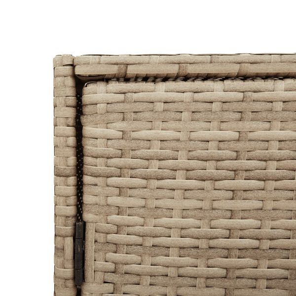 vidaXL Garden Storage Cabinet Beige 83x45x76 cm Poly Rattan