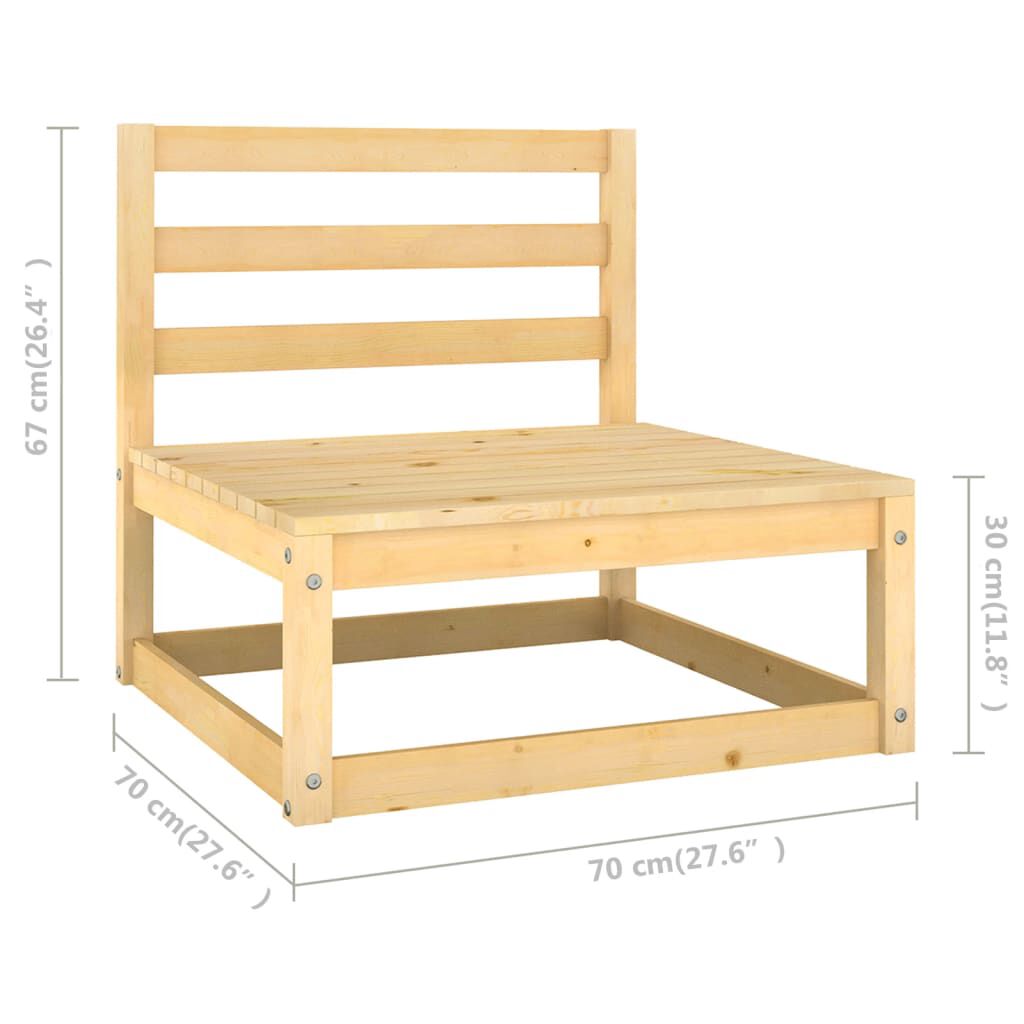 vidaXL 10 Piece Garden Lounge Set with Cushions Solid Pinewood