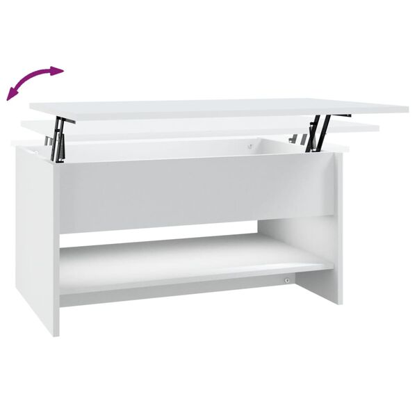 vidaXL Coffee Table White 80x50x40 cm Engineered Wood