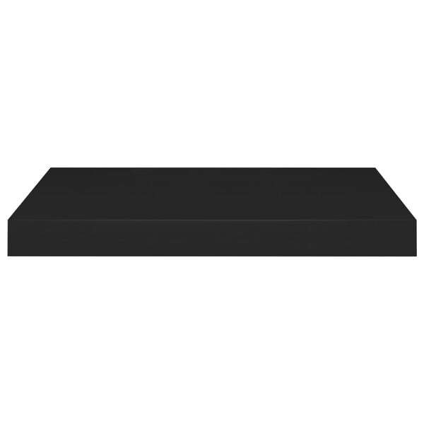 vidaXL Floating Wall Shelves 2 pcs Black 50x23x3.8 cm MDF