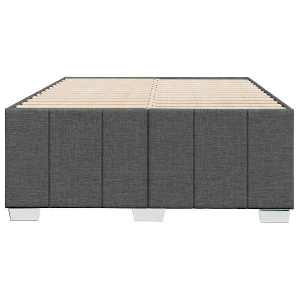 vidaXL Bed Frame without Mattress Dark Grey Full Fabric