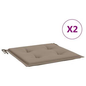 vidaXL Garden Chair Cushions 2 pcs Taupe 40x40x4 cm Oxford Fabric