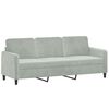 vidaXL 2 Piece Sofa Set Light Grey Velvet