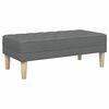 vidaXL Bench with Cushion Dark Grey 113 x 57 x 39 cm Fabric