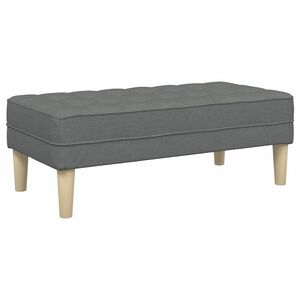 vidaXL Bench with Cushion Dark Grey 113 x 57 x 39 cm Fabric