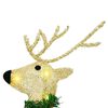 vidaXL LED Reindeers 2 pcs Warm White Fabric