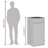 vidaXL Garden Storage Cabinet Beige 55x55x111 cm Poly Rattan