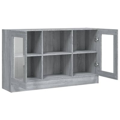 vidaXL Vitrine Cabinet Grey Sonoma 120x30.5x70 cm Engineered Wood