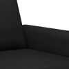vidaXL 2 Piece Sofa Set with Pillows Black Faux Leather