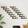 vidaXL Wall-mounted Wine Rack for 7 Bottles 2 pcs White Metal