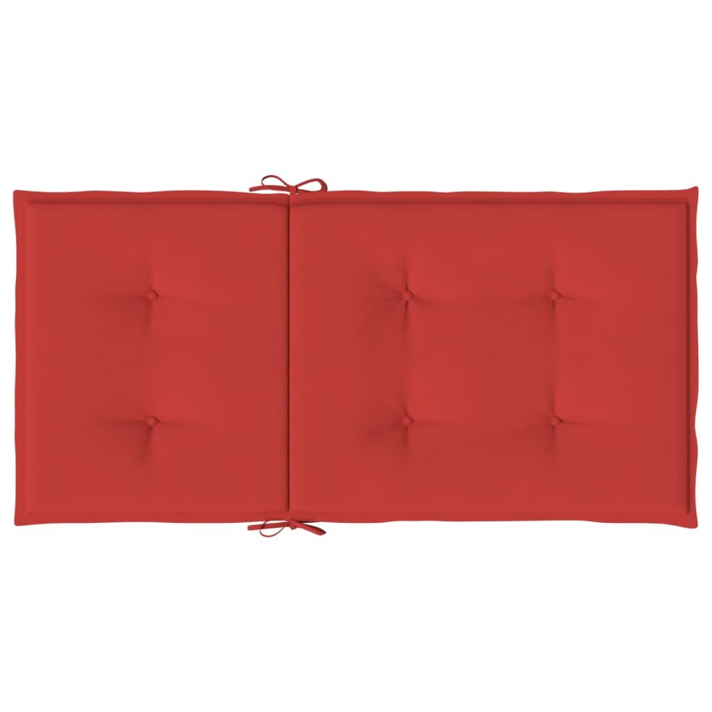 vidaXL Garden Lowback Chair Cushions 4 pcs Red 100x50x3 cm Oxford Fabric