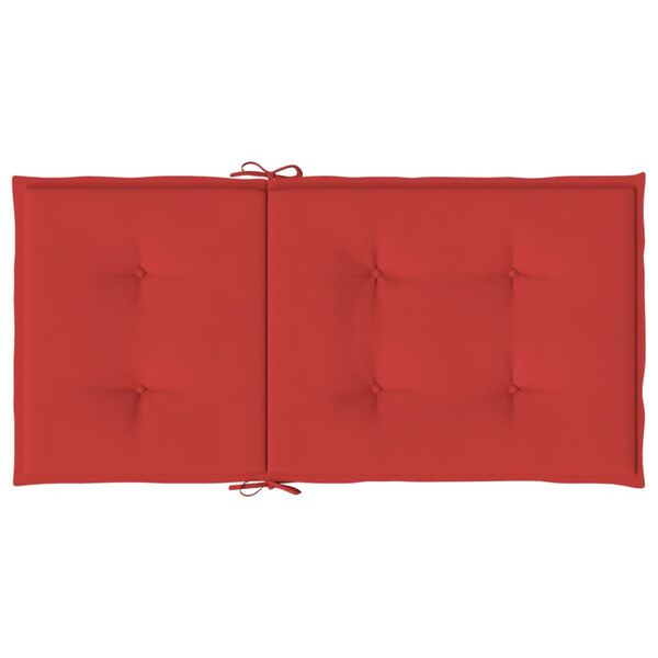 vidaXL Garden Lowback Chair Cushions 4 pcs Red 100x50x3 cm Oxford Fabric
