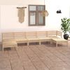 vidaXL 7 Piece Garden Lounge Set Solid Wood Pine
