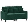 vidaXL 2-Seater Sofa Dark Green 120 cm Velvet