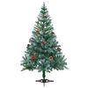vidaXL Artificial Pre-lit Christmas Tree with Ball Set Pinecones 210 cm