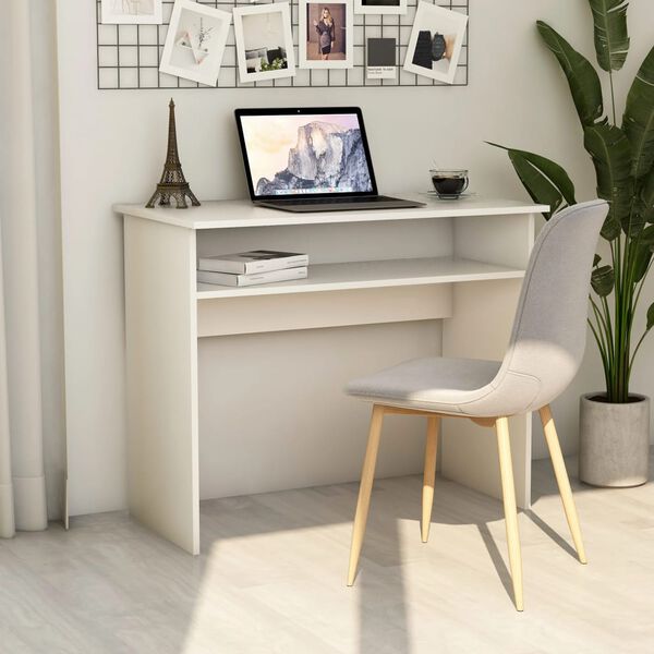 vidaXL Desk White 90x50x74 cm Engineered Wood