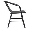 vidaXL Garden Chairs 2 pcs Plastic Rattan and Steel 110 kg