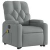 vidaXL Stand up Massage Recliner Chair Light Grey Fabric