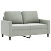 vidaXL 2 Piece Sofa Set with Cushions Light Grey Velvet