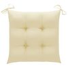 vidaXL Garden Chairs 2 pcs with Cream White Cushions Solid Teak Wood