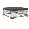 vidaXL 5 Piece Garden Lounge Set with Cushions Poly Rattan Grey