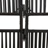 vidaXL Room Divider 4 Panels Black Poly Rattan