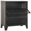 vidaXL Storage Cabinets 2 pcs Grey 72x36x82 cm Metal and MDF