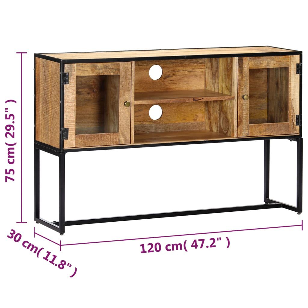 vidaXL TV Cabinet 120x30x75 cm Solid Reclaimed Wood