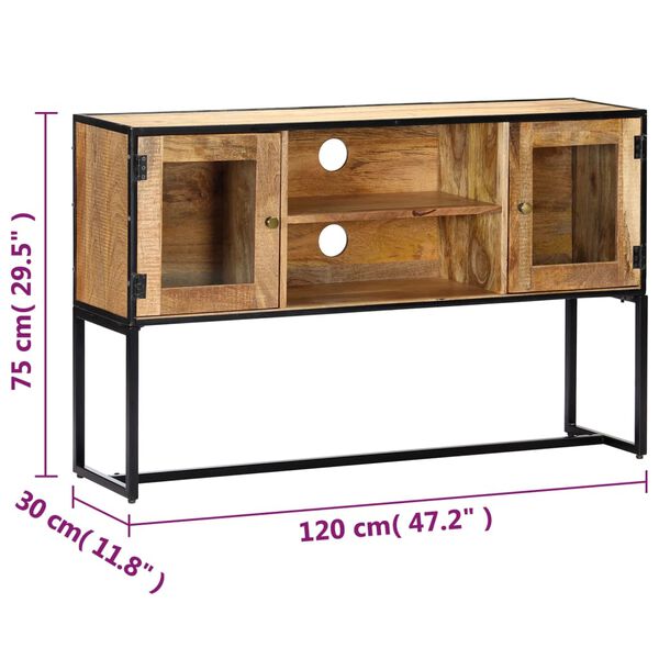 vidaXL TV Cabinet 120x30x75 cm Solid Reclaimed Wood