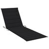 vidaXL Garden Sun Lounger with Table and Cushion Solid Wood Acacia