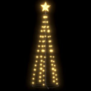 vidaXL Christmas Cone Tree Warm White 84 LEDs Decoration 50x150 cm