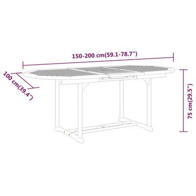 vidaXL 5 Piece Garden Dining Set Solid Wood Eucalyptus