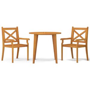 vidaXL 3 Piece Garden Dining Set Solid Wood Acacia