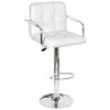 vidaXL Bar Stools 2 pcs White Faux Leather