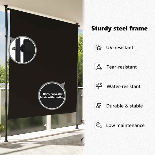 vidaXL Outdoor Roller Blind 200x270 cm Anthracite