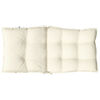 vidaXL Lowback Chair Cushions 6 pcs Cream Oxford Fabric