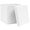 vidaXL Storage Boxes with Covers 4 pcs 28x28x28 cm White