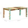 vidaXL Dining Table Solid Reclaimed Wood 180x90x76 cm