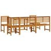 vidaXL Garden Bistro Set 6 pcs Brown Solid Acacia Wood