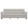 vidaXL 3-Seater Sofa Light Grey 180 cm Microfibre Fabric