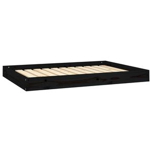 vidaXL Dog Bed Black 101.5x74x9 cm Solid Wood Pine